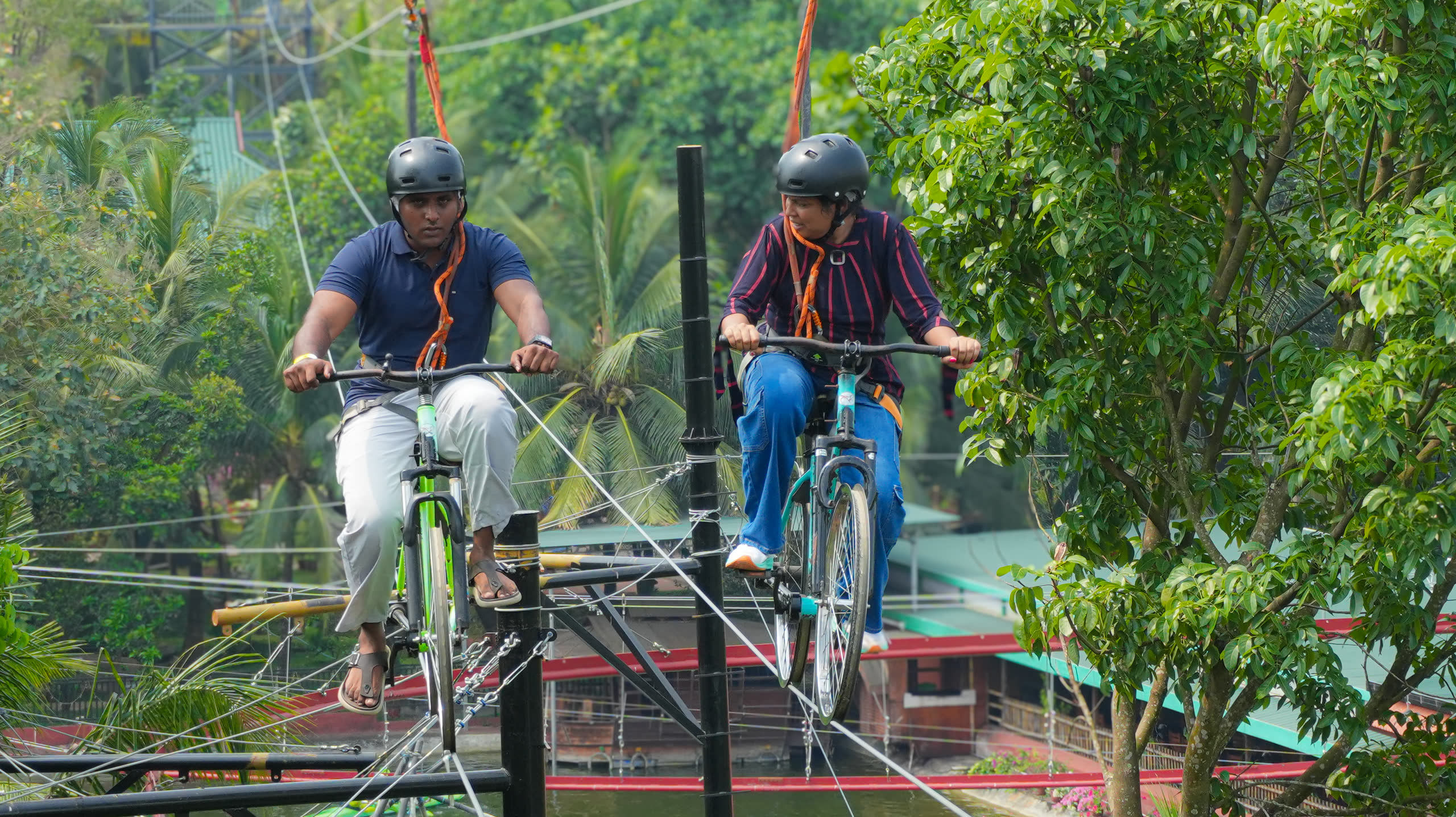 Sky cycling at Thanima Farm Life